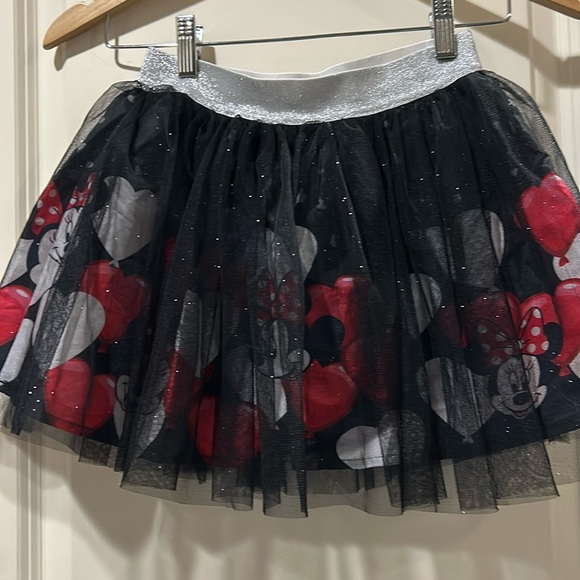 NWOT Disney Minnie Mouse sparkle elastic waistband tulle skort skirt size 7/8 M - Picture 1 of 8